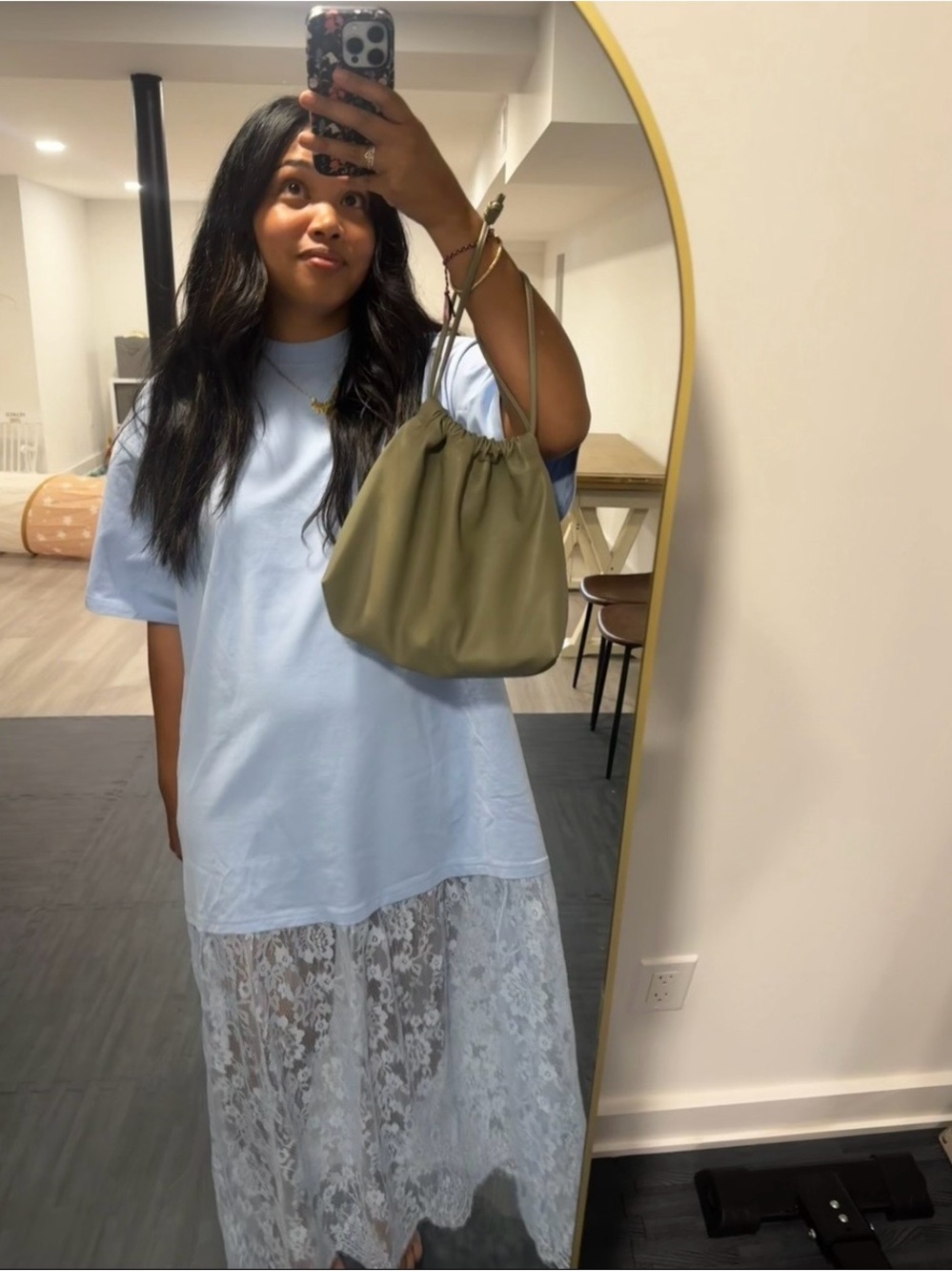 The Hip Eagle - HIP BABY BLUE MUSE SHEER LACE MAXI DRESS, Medium